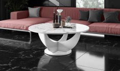 CAPRI 100 round coffee table (high gloss/different colours)